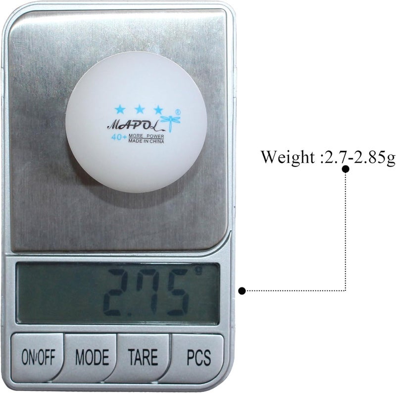 MAPOL 200 Count Table Tennis Balls, 3 Star Advanced Training Ball, Bulk Ping Pong Balls for Indoor & Outdoor Sports - Image 4